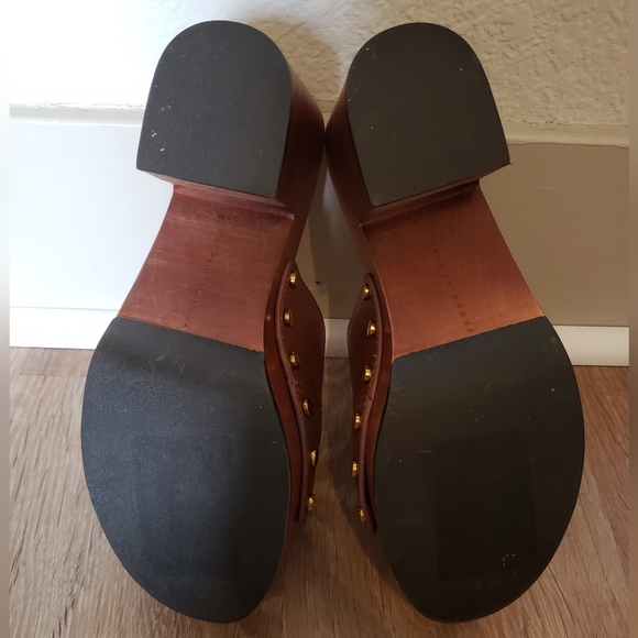 Veronica Beard Halifax leather clogs in Hazelwood womens shoes size 5.5 - Picture 14 of 16